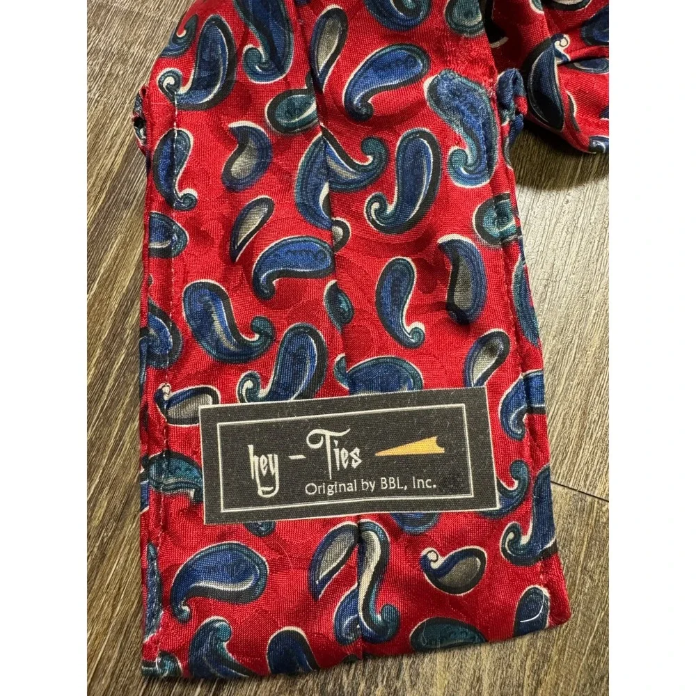 Hey-Ties Red Paisley Ascot Cravat Vintage Style Mens‎ Formal Neckwear BBL Inc